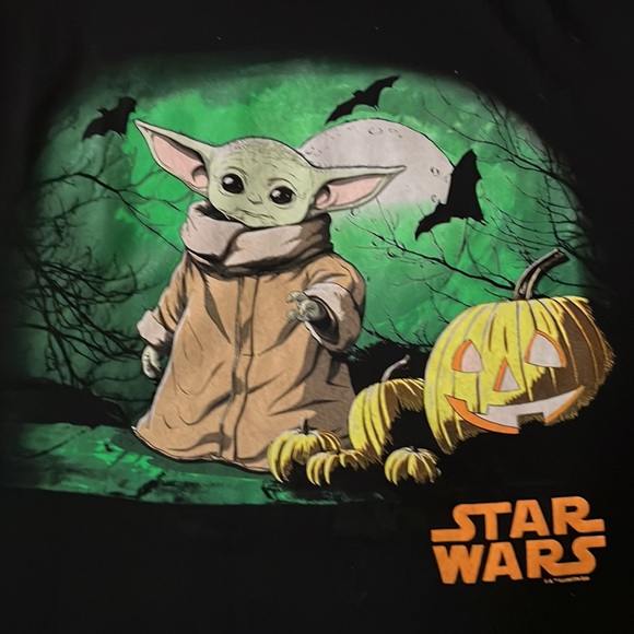 Star Wars Yoda glow-in-the-dark Halloween shirt XL - Picture 4 of 4